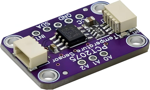 2Pcs PCT2075 11 Bit Higher Accuracy ADC Measurement I2C Temperature Sensor, Compatible with QT/Qwiic