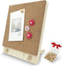 Desktop Cork Board, 10'' x 8'' Bulletin Board with 12 PCS Push Pins, Decorative Message Board for Home School Office
