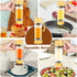 12 oz Glass Honey Dispenser No-Drip with Handle Maple Syrup Jar Dispenser for Coffee, Pancakes & Waffles Elegant Glass