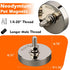 4PCS 1/4''-20 Stud,185lbs 1.65 MUTUACTOR Super Power Neodymium Round Magnet Base with Male Threaded Anti-Broken