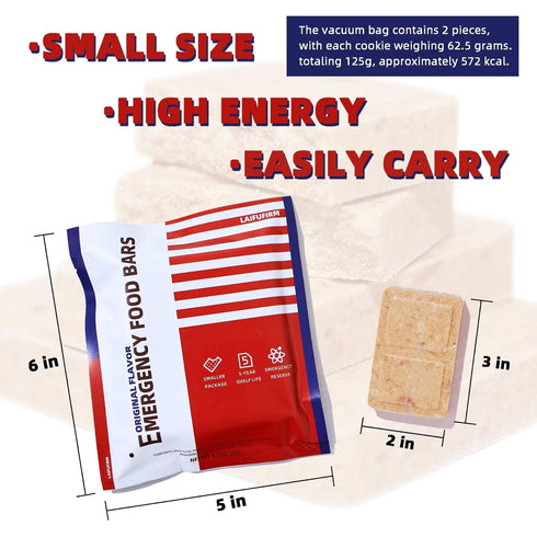 LAIFUFIRM (572 Emergency Food Bars Survival Rations Mre Meals High Calorie Bars Military Food Hardtack Compressed