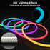 13.1ft 360 5V IP67 Tyute LED Rope Lights, Neon LED Lights Strip with Degree Luminous, USB Flexible Waterproof Music