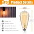 8 Pack Bulbs, E26 Bulb 60W Dimmable Bulbs, 800 2200K, ST58 Bulbs, DAYBETTER Vintage LED Edison Led Equivalent, Led