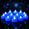 Amagic 24 Pack Blue Flameless LED Tea Lights Candles Battery Operated, Electric