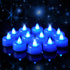 Amagic 24 Pack Blue Flameless LED Tea Lights Candles Battery Operated, Electric