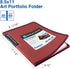 Sooez 30-Pocket Binder with Plastic Sleeves 8.5x11" (Ruby), Heavy Duty Art Portfolio Folder with Clear Sheet Protectors, Display 60 Pages, Presentation Book for Artwork, Document Organizer Binder by Sooez