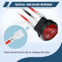 DMTVAL 10Pcs 12V 2 2 6A/250V 10A/125V, Red LED Round Rocker Switch Kit, Pin Position SPST ON/Off Toggle with Pre-Wired