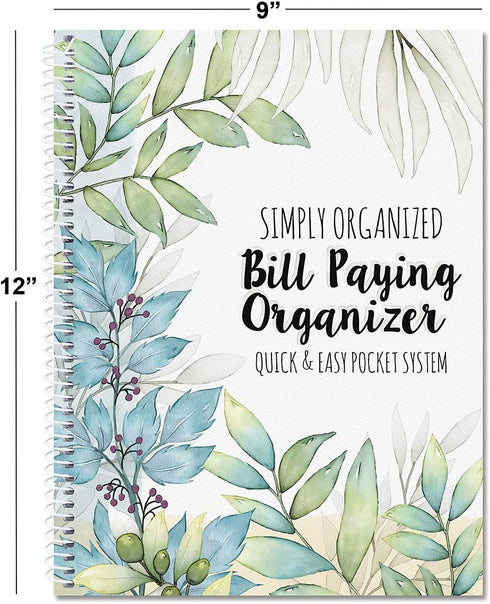 Current The Best Days Bill Paying Organizer Book - 9" x 12”, 14 Storage Pockets, 32 Label Stickers, Monthly Tracker