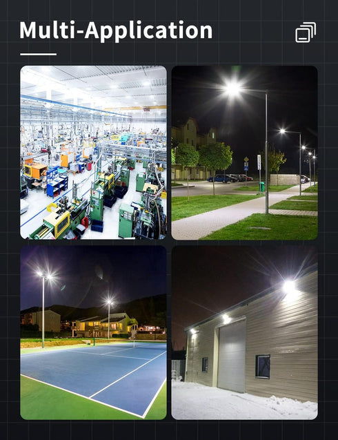 100W 8000LM Lights,6000K Lights,IP65 papasbox LED Flood Light Outdoor, Outdoor Security Daylight White led Stadium