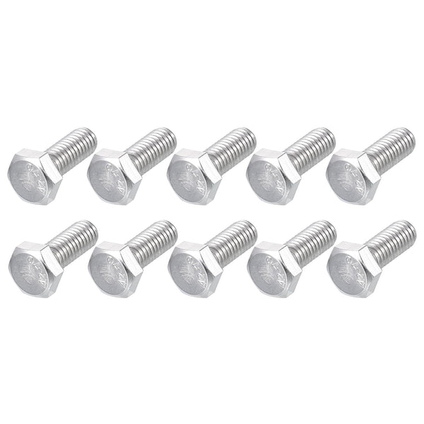 Hex Bolts (M6-1x16mm) 50Pcs, 304 Stainless Steel Coarse Fully Threaded Hex Head Screw Bolts for Furniture Repair