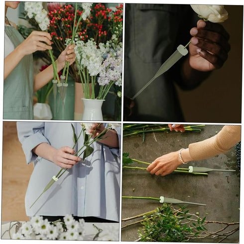 DECORNIJIA 100pcs Floral Water Tubes for Flower Arrangements Sturdy Plastic Vials for Fresh Flower Cuttings Optimal