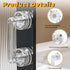Huakaile 2 Pieces Transparent Suction Cup Handle for Sliding Glass Door, Hole-Free Waterproof Suction Grab Bars