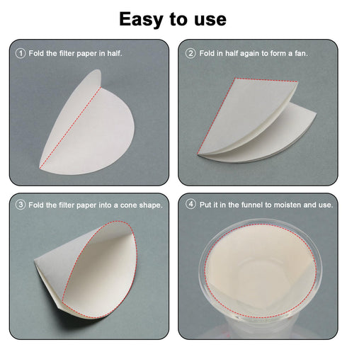 stonylab Quantitative Filter Paper Circles, 100 Pack, 25 Microns Particle Retention, 46 mm Diameter
