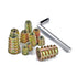 265 Pcs M4/M5/M6/M8/M10 Nut Inserts, Zinc Alloy Screw Inserts Assortment for Wood Furniture Fastener Connector
