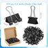500 Pieces Black Binder Clips 0.6 Inch Medium Paper Clamps Metal Black Paper Clips for Teachers Students Girls Boys Classroom Business Office and School Office Supplies by Jetec
