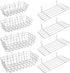 8 Pieces Pegboard Baskets, Pegboard Bins, Wire Peg Board Shelf Wall Organizer for Tools, Garage Storage (Plating Color)