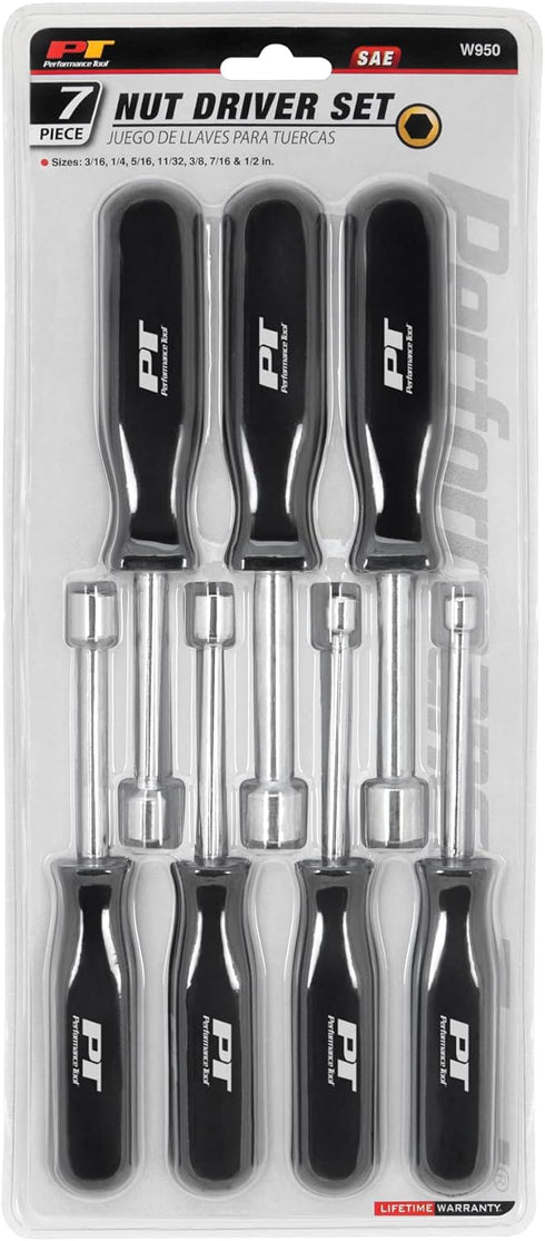 7-Piece SAE Nut Driver Set - Performance Tool W950