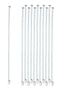 EISCO 10PK Glass Stirring Rods, 7.9" - Spade & Button Ends, 6mm Diameter for Laboratory or Home Use