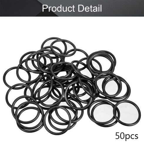Othmro 50pcs Nitrile Rubber O-Rings, 1mm Wire Dia 18mm OD for Oil or Air Sealing, Professional Plumbing