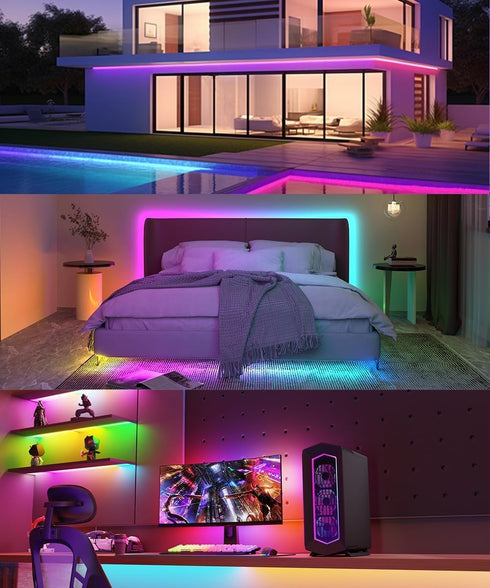 Strip9.8FT 144LEDs/M 5050 WS2812 IP65 DC5VNo Individually Addressable RGB LED SMD with IC Control Smart Flexible Dream
