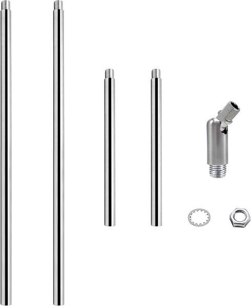 ECUDIS Pendant Stem Extension Rod Kit 1/8-IP Threaded 3/8" Diameter Downrods with 180
