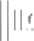 ECUDIS Pendant Stem Extension Rod Kit 1/8-IP Threaded 3/8" Diameter Downrods with 180