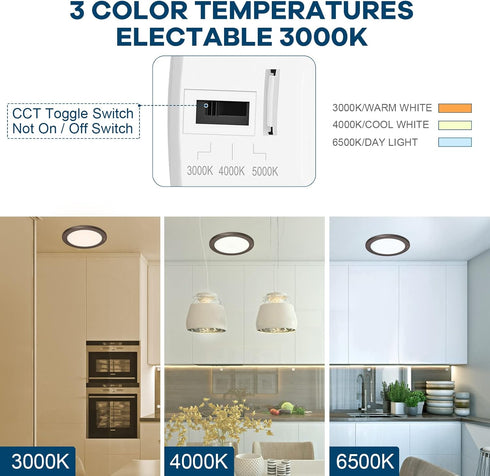 Youtob Motion Sensor Light LED Ceiling Light, 15W 1500lm Round Fixture with 30s/180s Timeout Adjustable 3 Colors