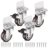Nefish Side Mount Casters, 2 Inch L-Shaped Small Rubber Caster Set of 4, 360 Degree Plate Swivel, 600 LBS Capacity