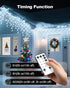 33FT 306 8 Christmas Ice Lights Outdoor, Cold White LED Modes Plug in Xmas Tree Decorations Twinkle Fairy Light String