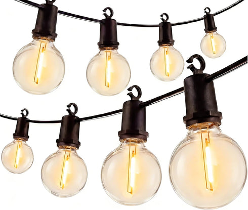 Xingzd 25Ft LED G40 Globe Outdoor String Lights Waterproof Patio Lights with 13