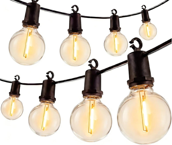 Xingzd 25Ft LED G40 Globe Outdoor String Lights Waterproof Patio Lights with 13