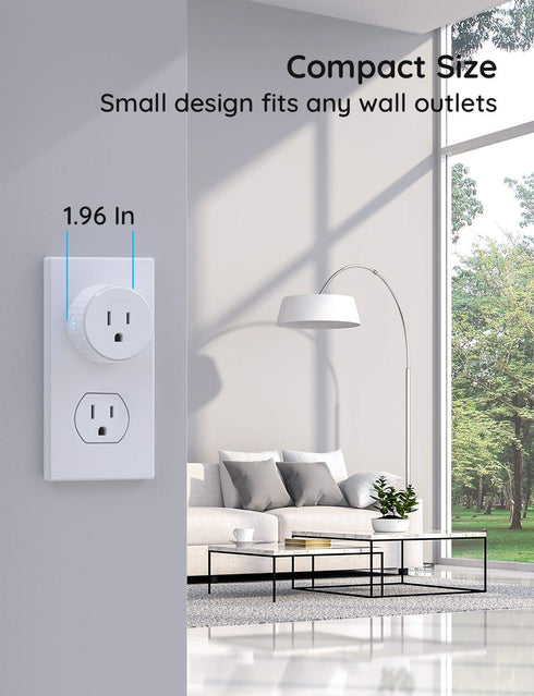 Govee Smart Plug, Mini WiFi Outlet with Timer Function & Group Controller, Alexa & Google Assistant Compatible, 1 Pack