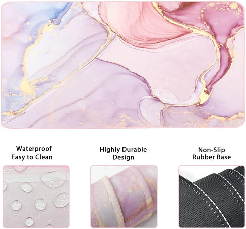 Keyboard Mouse Pad Set, Extended Mouse Pad + Keyboard Wrist Rest Support, 3Pcs for Home Office
