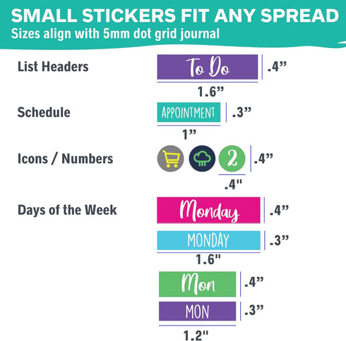 Practical Planner Stickers Value Pack, 48 Sheets, 6 Months of Aesthetic Agenda Stickers for Weekly Planner