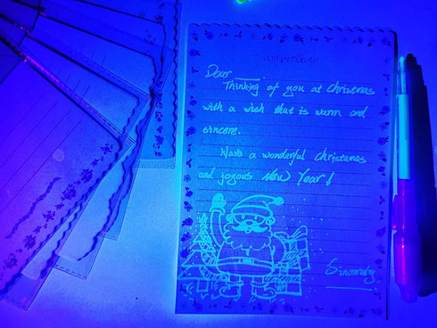 SCStyle Invisible Ink Pen, 7 Pcs, Spy Marker for Secret Messages, Gift for Kids, Invisible Ink with UV Light