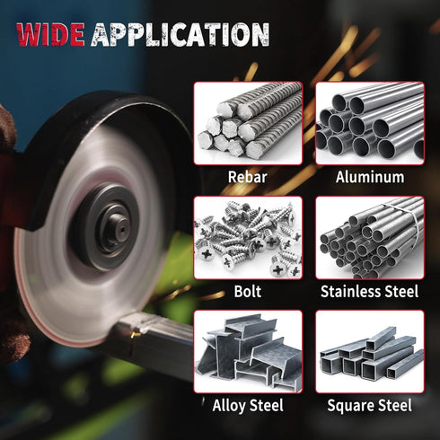 Diamond Cutting Wheel 4 1/2 x 7/8 Inch for Metal Cutting Disc, 5000+ Cuts on Rebar, Steel, Iron, INOX