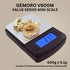 GemOro Platinum V600M | Durable Precise Jewelers Countertop Portable Mini Scale | Digital Precision Tool with Expert Professional Reading & Accuracy 600g x 0.1g Readability V Series