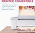 8.5 11 Inches, 50 Set Flower Paper Stationery, Vintage Floral Letterhead Paper x Sheets, Elegant Writing Paper, Pretty