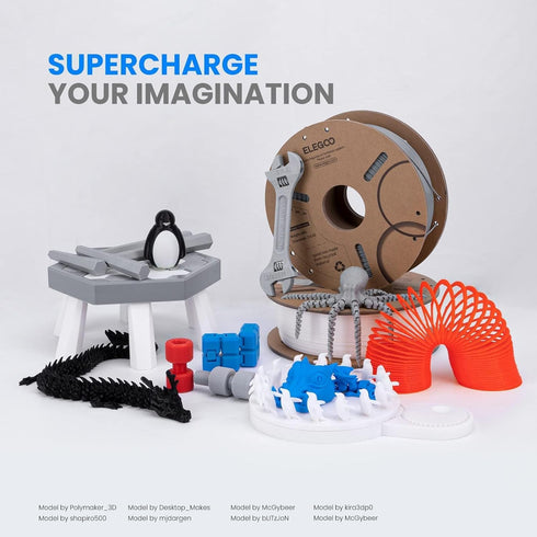 1.75mm 1KG, 3D 0.02mm, 1kg Spool(2.2lbs) 3D 3D ELEGOO PLA Filament Black Printer Filament Dimensional Accuracy +/