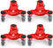 ZEAYEA 4 Pack Steel Tri-Dolly, 200 lbs Load Capacity 3 Wheel Mover's
