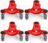 ZEAYEA 4 Pack Steel Tri-Dolly, 200 lbs Load Capacity 3 Wheel Mover's