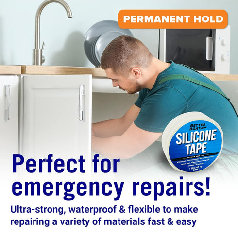 Better Boat Heavy Duty Silicone Tape, Self Fusing Plumbing Tape for Water Pipe, Hose Repair, Waterproof Seal