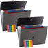 Expanding File Folder Organizer, 13 Pockets, Accordion Filing Folder, 2Pack Grey for Documents