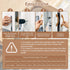 MroMax Wood Pull Knobs 10Pcs - 96mm Hole Distance, 125mm Length Cabinet Handles for Dresser Drawer