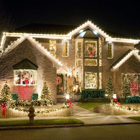 Christmas String Lights, 33FT 100 LEDs Warm White Indoor Tree Lights, 8 Modes with End-to-End Plug Fairy Lights