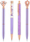 BESARME 4 Pcs Purple Pens Set, Mother's Day Gifts for Women Girls, Crystal Diamond Fancy Pens
