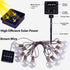 15FT G50 10 Bulbs, (15FT) Solar Outdoor String Lights, Patio Lights String Waterproof with Warm White LED Shatterproof