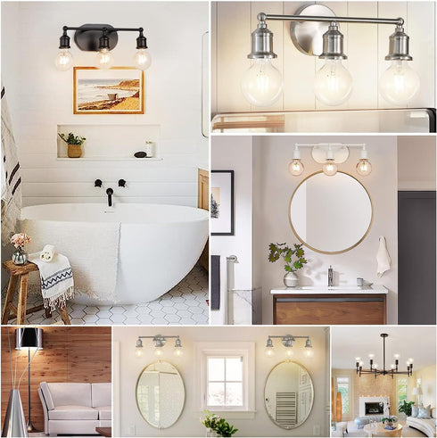 G25 LED Edison Vanity Globe Light Bulbs, 6W Equivalent to 60W, G80 Dimmable, 700LM, E26 Medium Base, 6 Pack