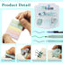 Mini Office Supply Kit, Teal Mini Stapler with Staples, Tape Dispenser Set, Includes Sticky Notes & Highlighters