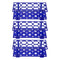 PATIKIL 28 Wells Tube Rack, 3 Pcs Double Layer Vial Rack for Microcentrifuge Tubes 10/15/50ml, Blue